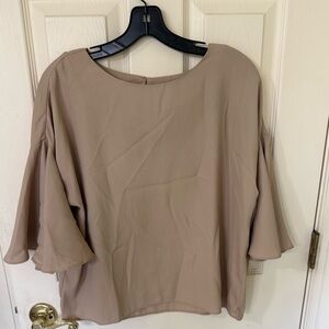 Dolman sleeve blouse, beige, M